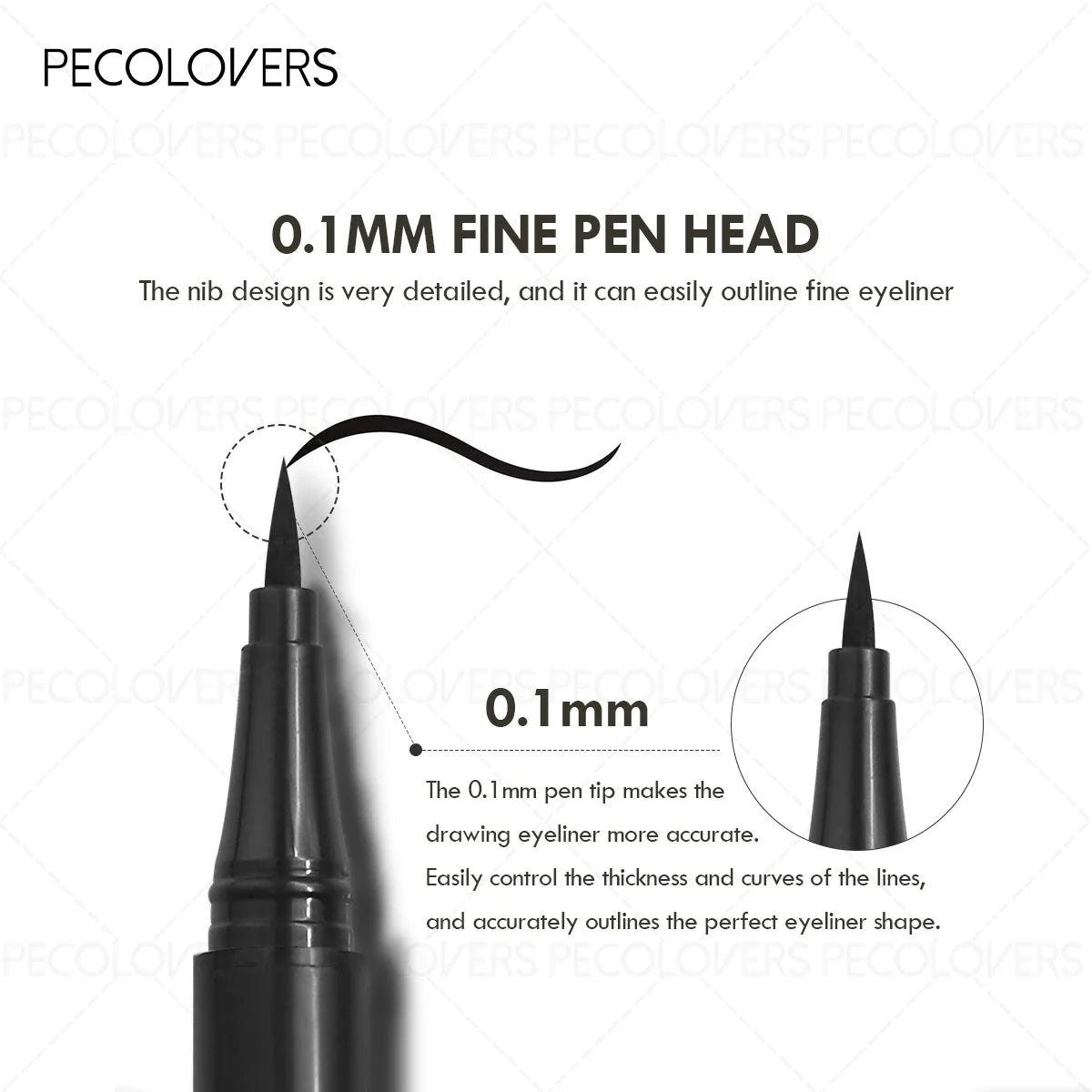 Ultra-Fine Tip Liquid Eyeliner Pen – Waterproof, Black & Brown Liquid Eyeliner Pen Qme
