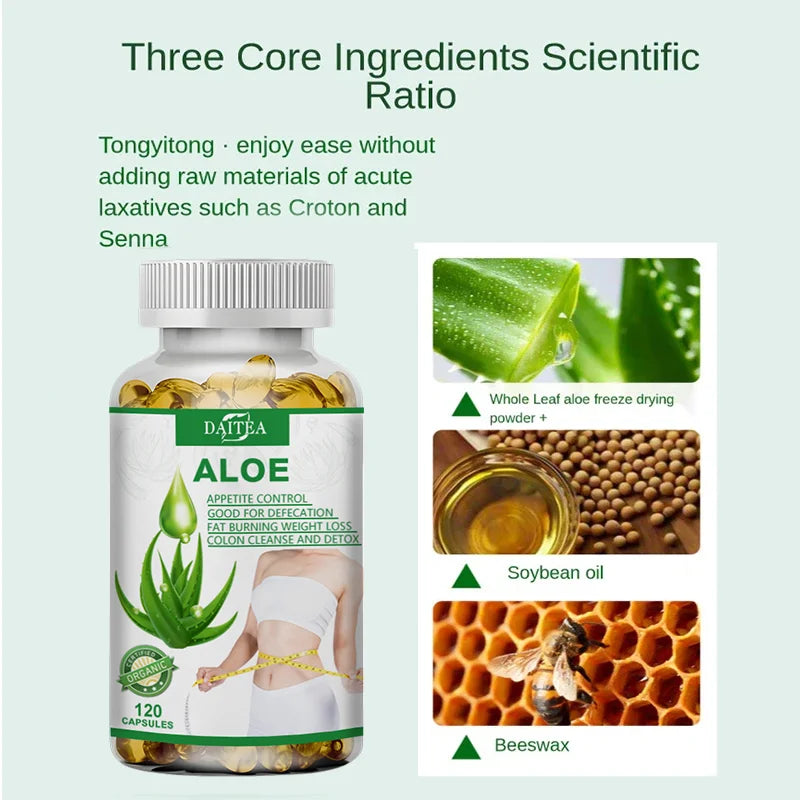 Aloe Vera Extract Capsules – Digestive & Immune Support Herbal Supplement Qst