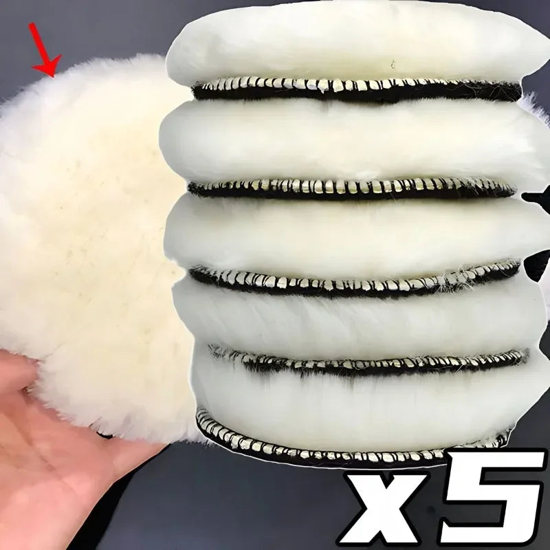 Car Polishing Wool Sponge Pad 3–6 Inch | Auto Wax Buffing Disk Car Polishing Pad Qme