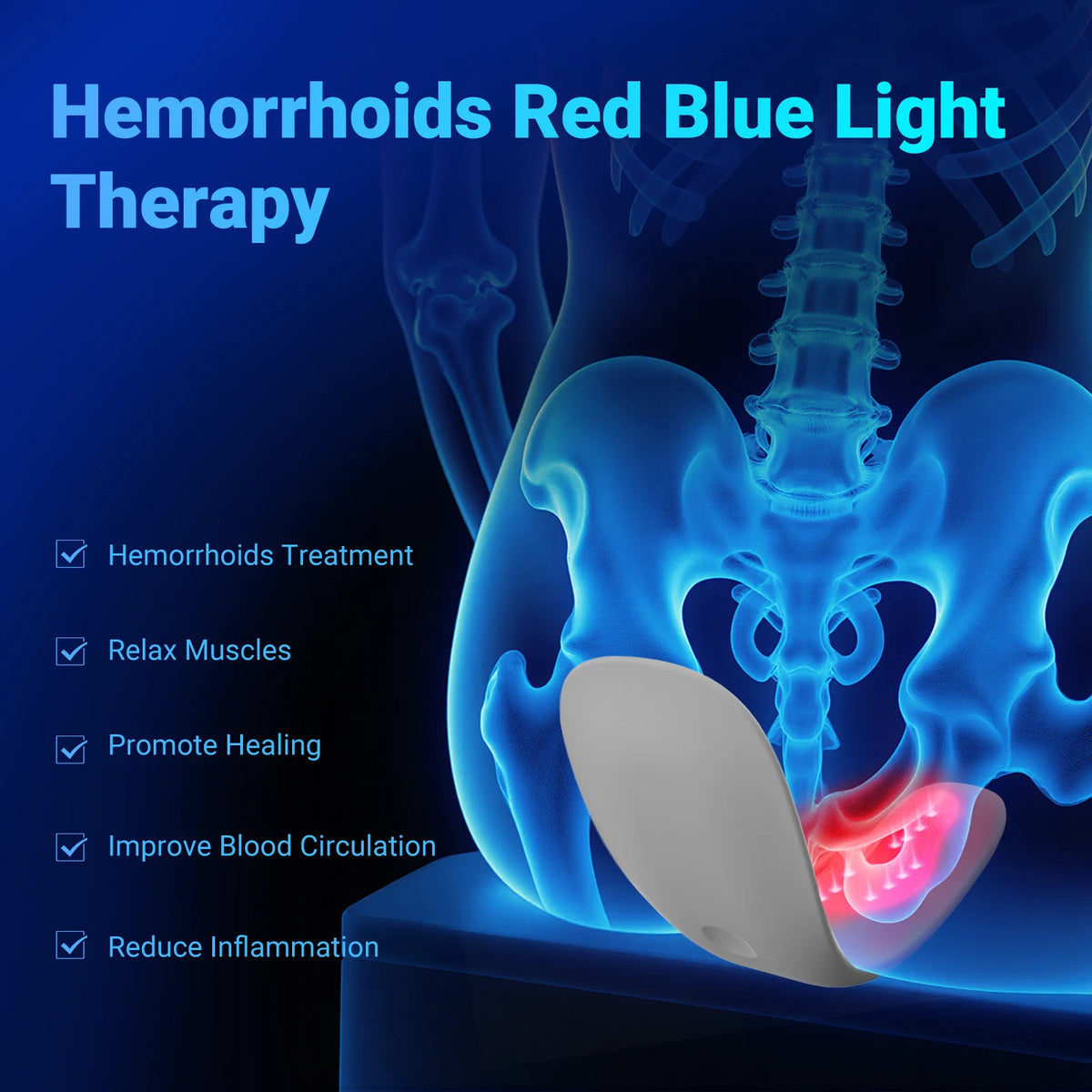 Red Light Therapy Massager – 4-Mode Men's Comfort Device Light Therapy Massager Qst