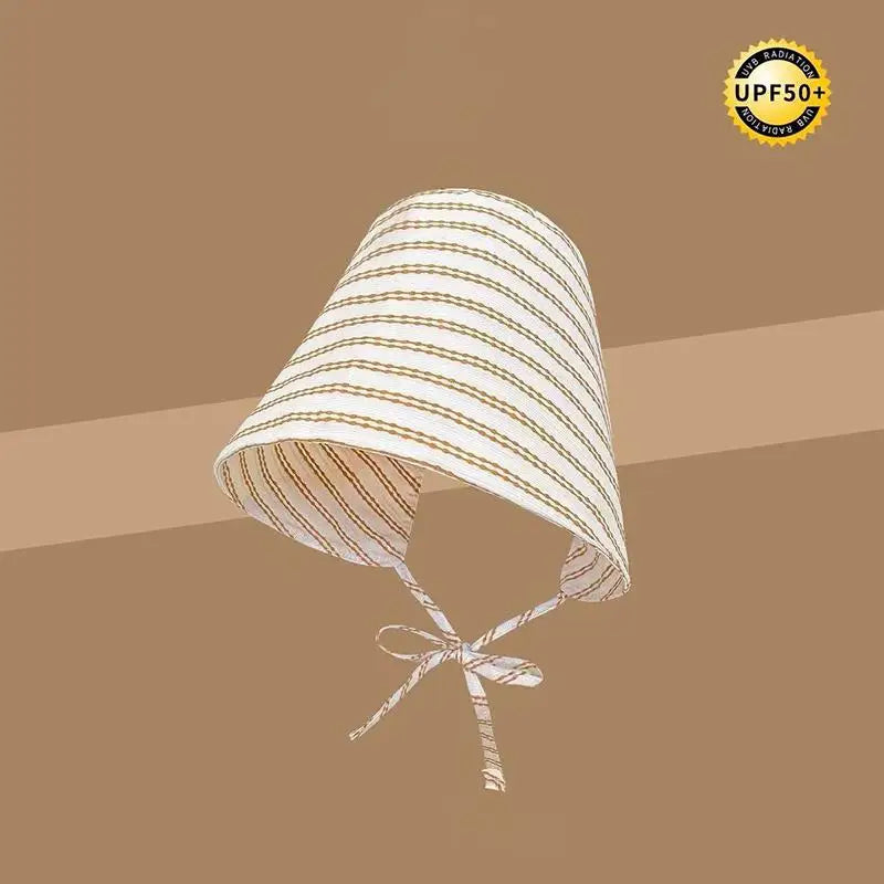 Women's Striped Bucket Hat – Wide Brim Japanese Sun Hat Women's Sun Hat Qst one size F
