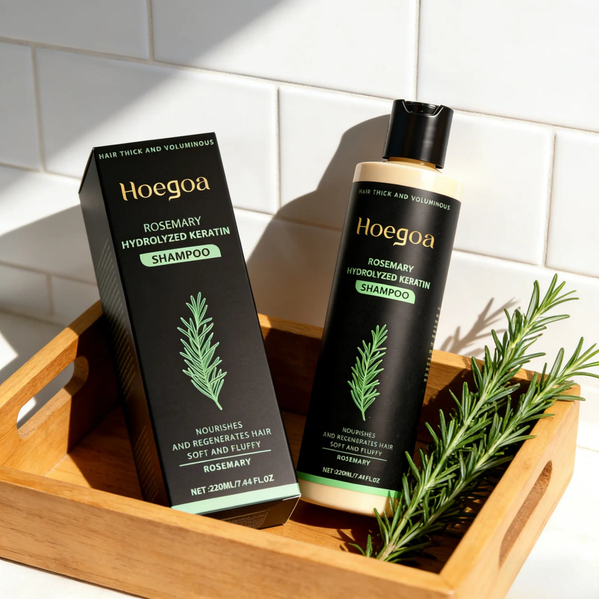 Hoegoa Rosemary Keratin Shampoo – Volume & Strengthening Keratin Shampoo Qst