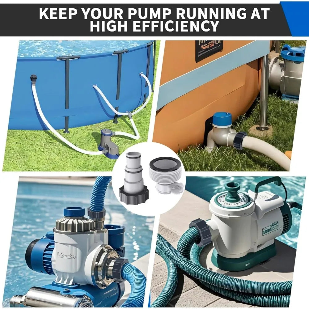 Pool Hose Adapter for Intex Pump – Type A & B 1.25" to 1.5" Pool Hose Adapter Qme