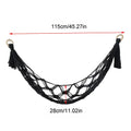 Hammock Stuffed Animal Toy Net – Wall-Mounted Corner Organizer Toy Storage Hammock Qme Black