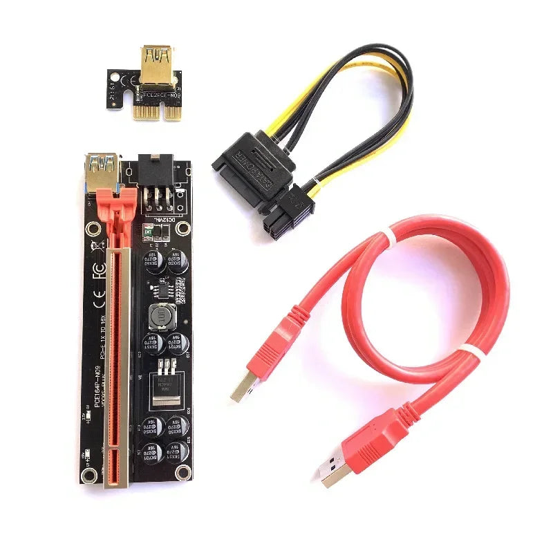 VER009S PCIe Riser USB 3.0 1x to 16x GPU Extender Card PCIe Riser Card Qme