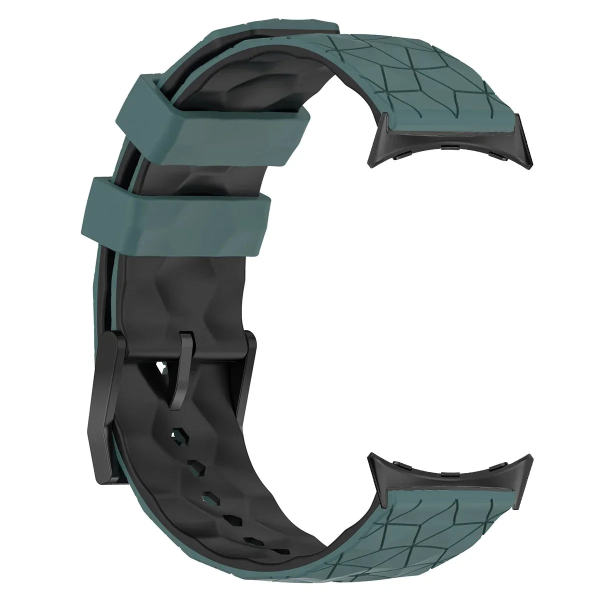 Silicone Sport Band for Google Pixel Watch 1 & 2 – 17 Colors Silicone Watch Band Qme Green Black for pixel watch 2