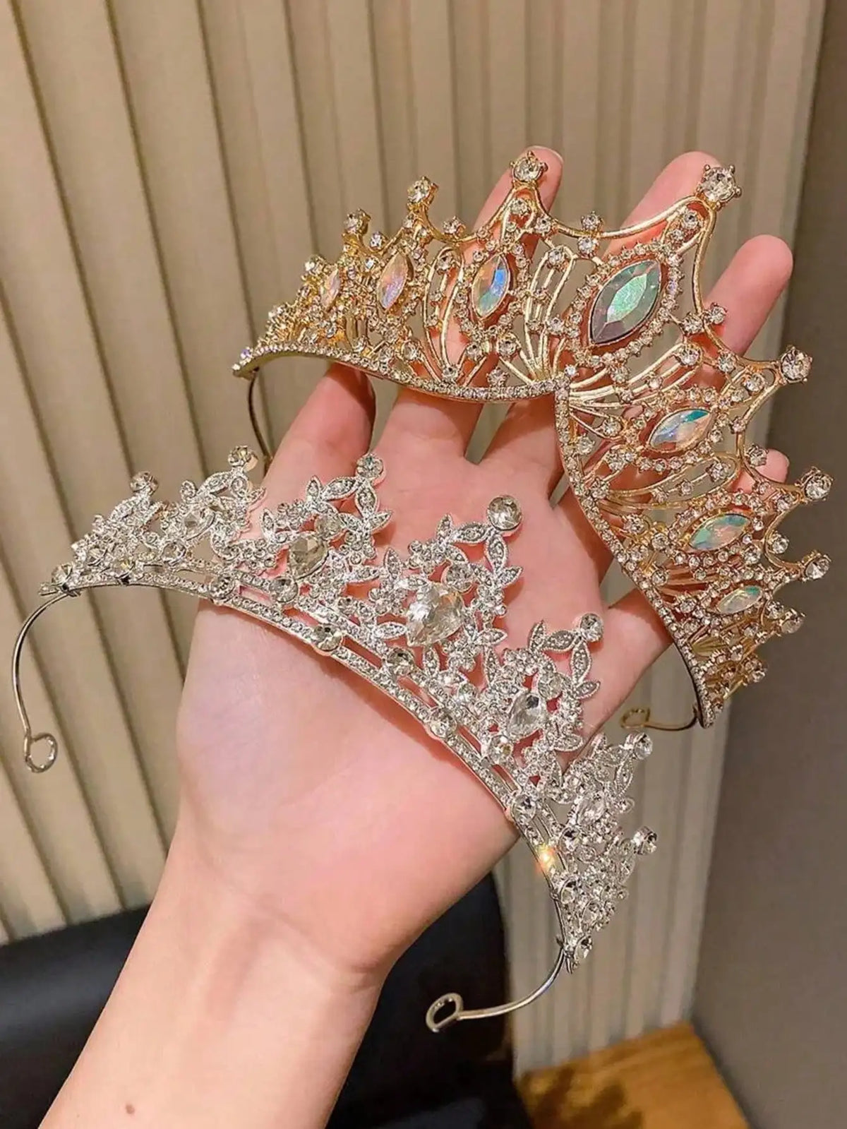 Luxury Bridal Hair Crown – Multicolor Sparkly Wedding Headpiece Bridal Hair Crown Qme