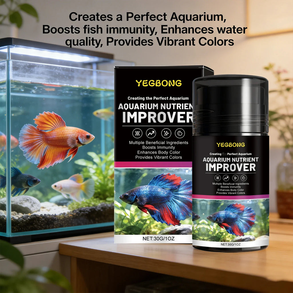 Natural Aquarium Nutrient Supplement – Fish Growth & Color Boost Aquarium Fish Supplement Qme