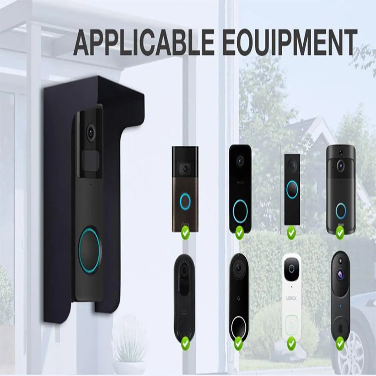 Steel Doorbell Cover – Sun-Proof & Anti-Glare Protection Doorbell Cover Qme