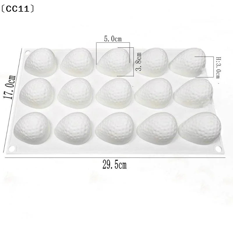 Silicone Strawberry Mousse Cake Mold | 29.5x17cm Baking Mold Silicone Baking Mold Qme