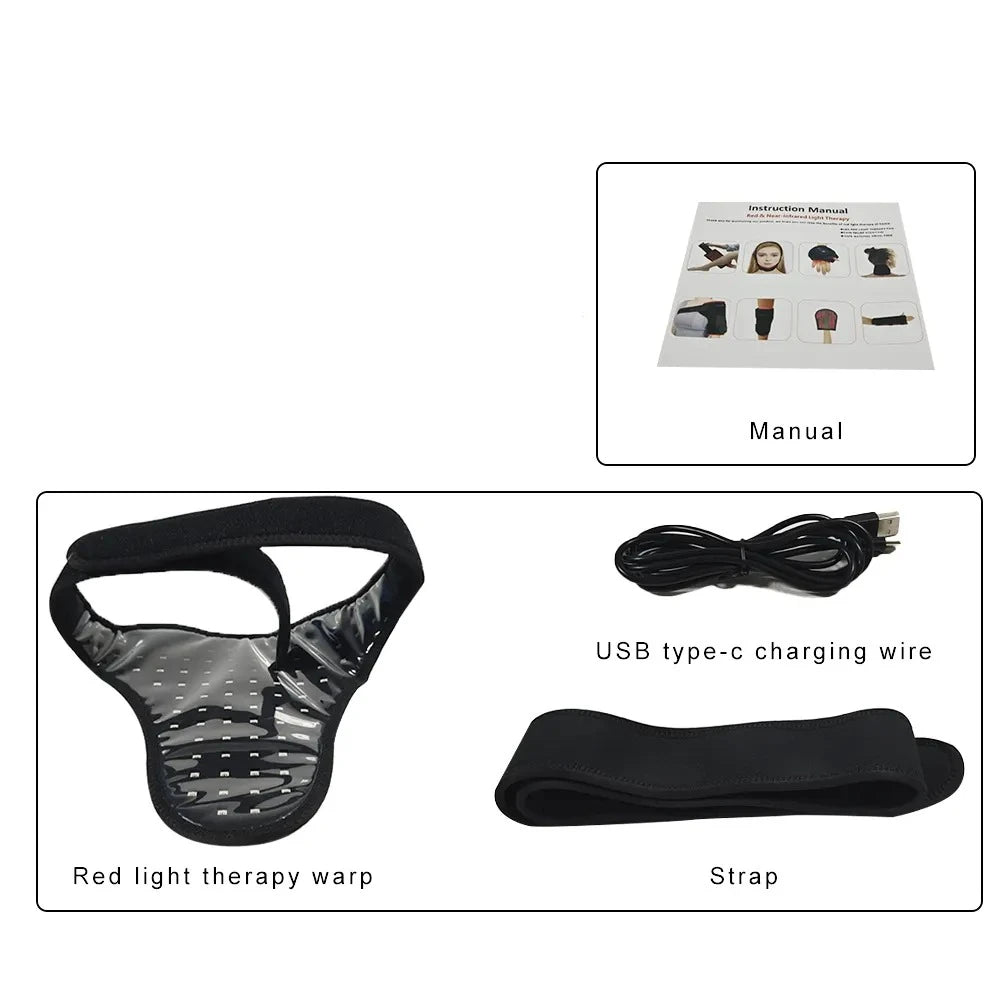 Red Light Therapy Wrap for Men – 660nm & 850nm LED Pad Red Light Therapy Device Qst Therapy Pad