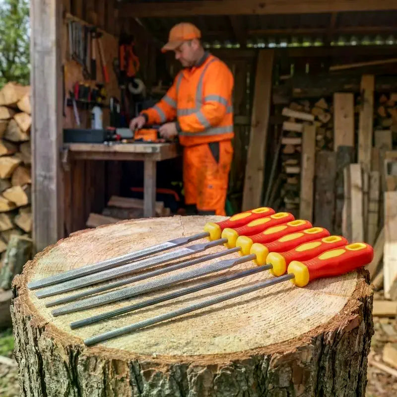 3-Piece Chainsaw Sharpening File Set – 4.0, 4.8 & 5.5mm Chainsaw Sharpening File Qme