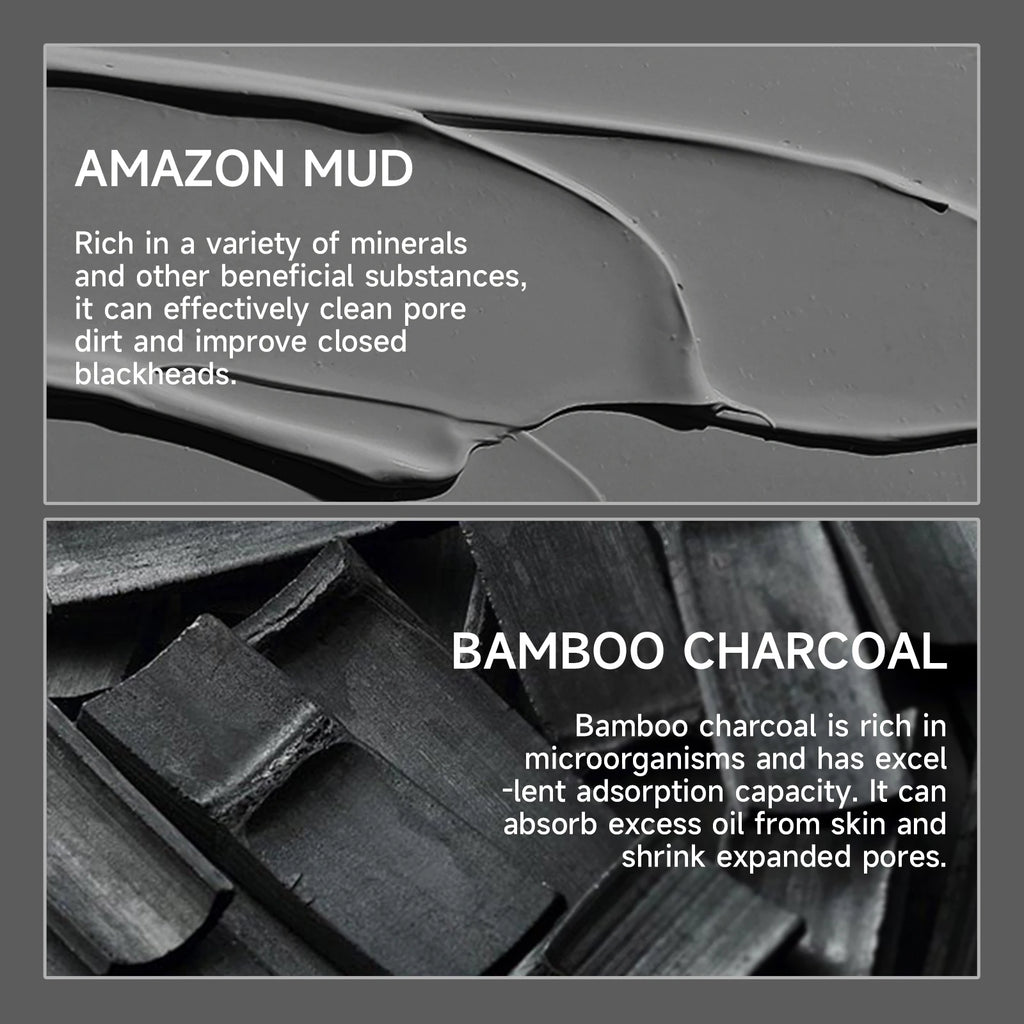 Bamboo Charcoal Blackhead Mud Stick – Deep Pore Cleansing Mask Face Mud Mask Qst