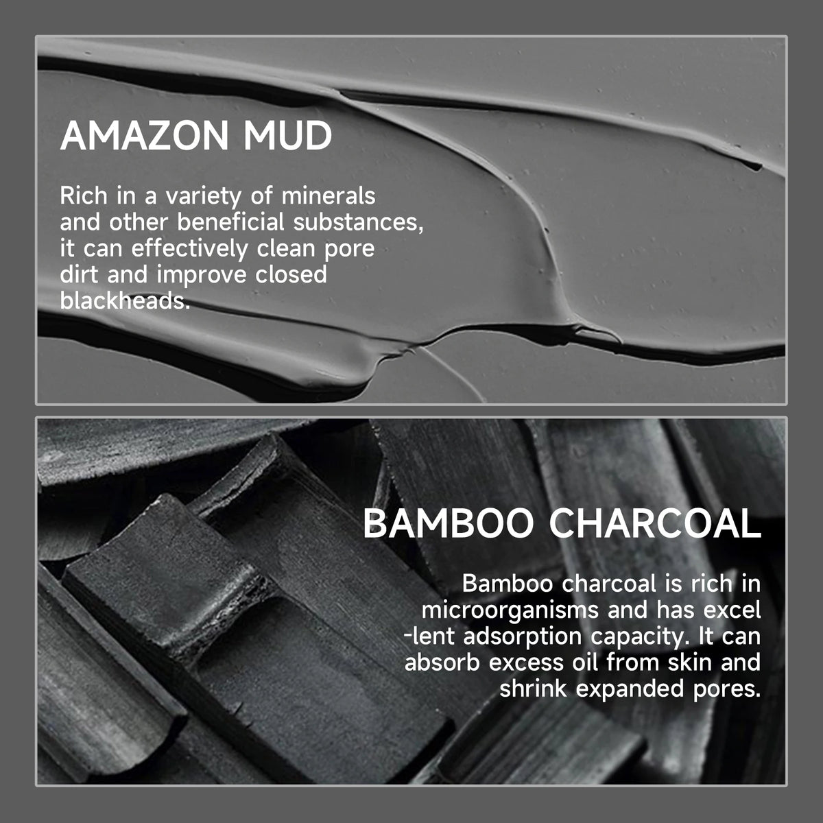 Bamboo Charcoal Blackhead Mud Stick – Deep Pore Cleansing Mask Face Mud Mask Qst