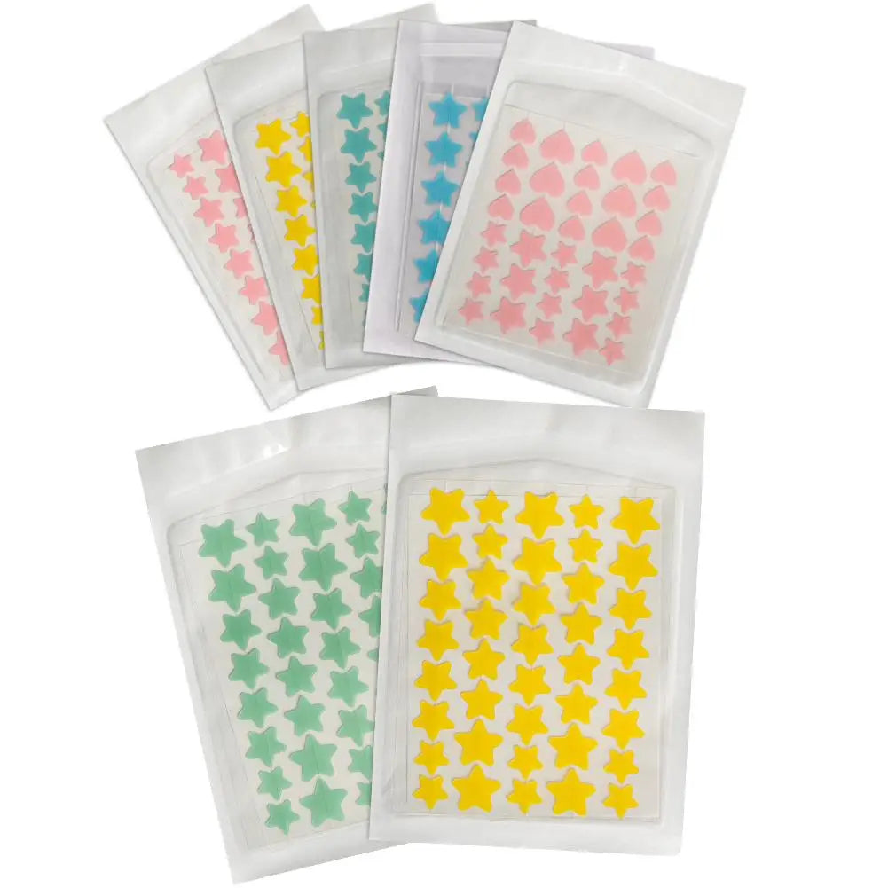 Colorful Star & Heart Pimple Patches – 35 Pack | Fun Spot Stickers Pimple Patches Qme