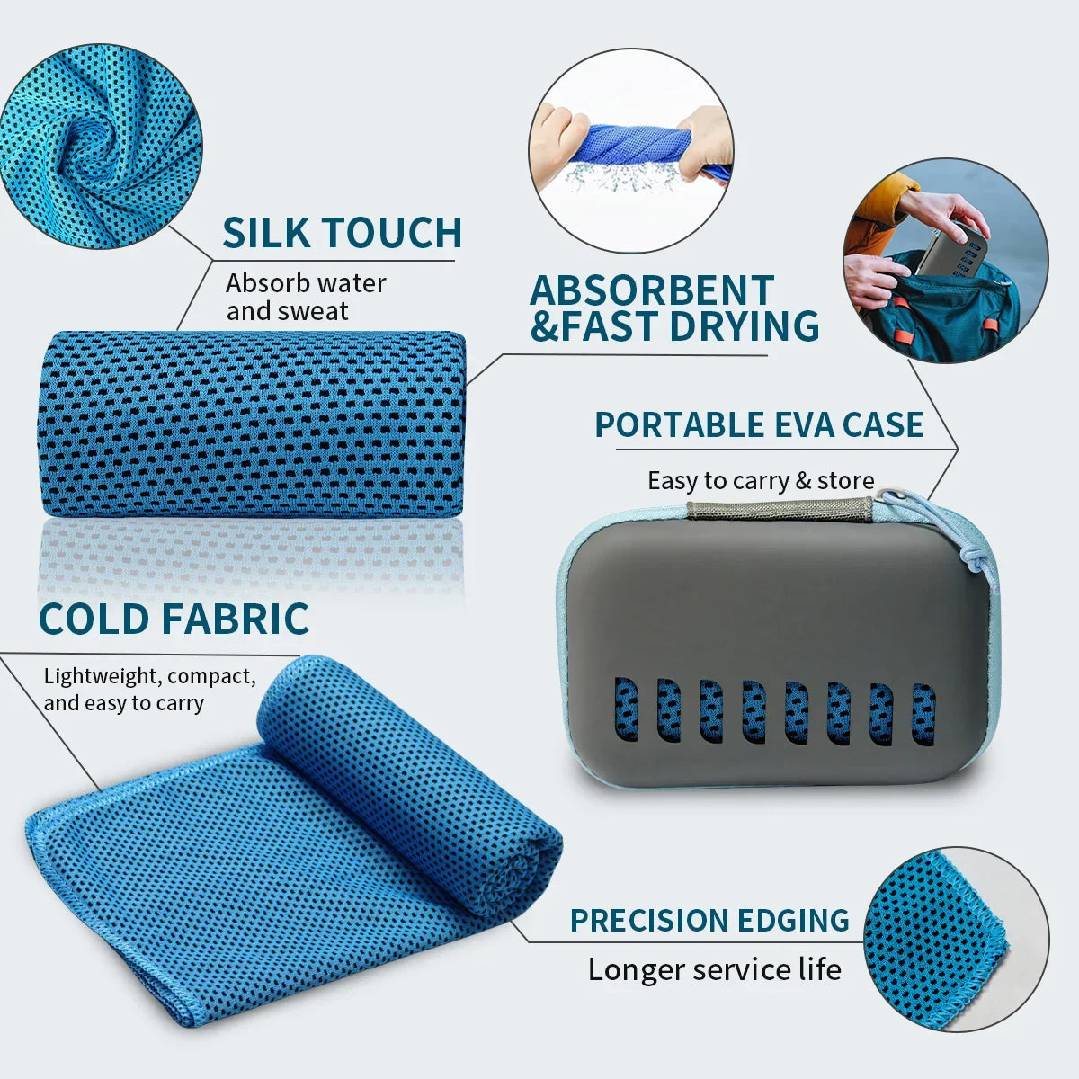 Quick Drying Cooling Towel – Soft, Breathable, Sweat Absorbing Cooling Sport Towel Qme
