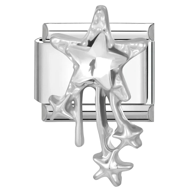 Zircon Italian Charm Links – Flower Butterfly Star Tassel, 16 Colors Italian Charm Links Qme Style 12