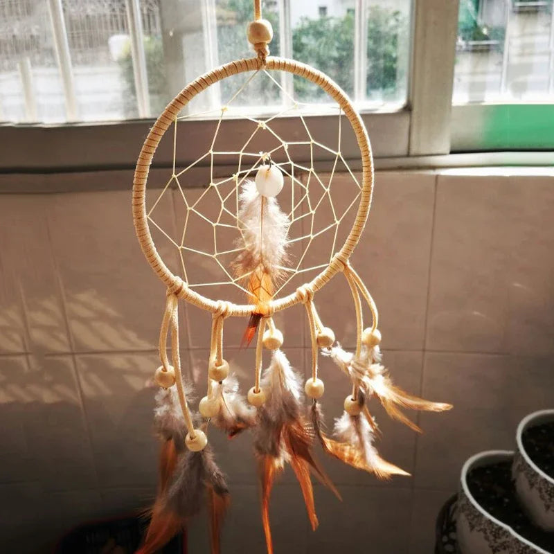 DIY Dreamcatcher Kit – Crochet Feather Wall Hanging Decor DIY Craft Kit Qme