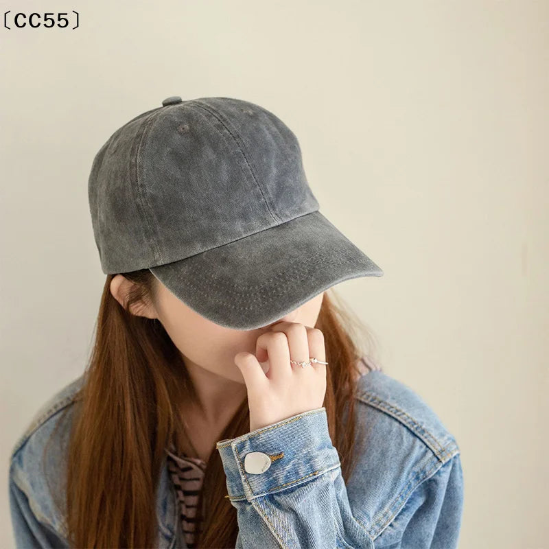 Washed Denim Baseball Cap – Unisex Vintage Hip Hop Hat Baseball Cap Qst