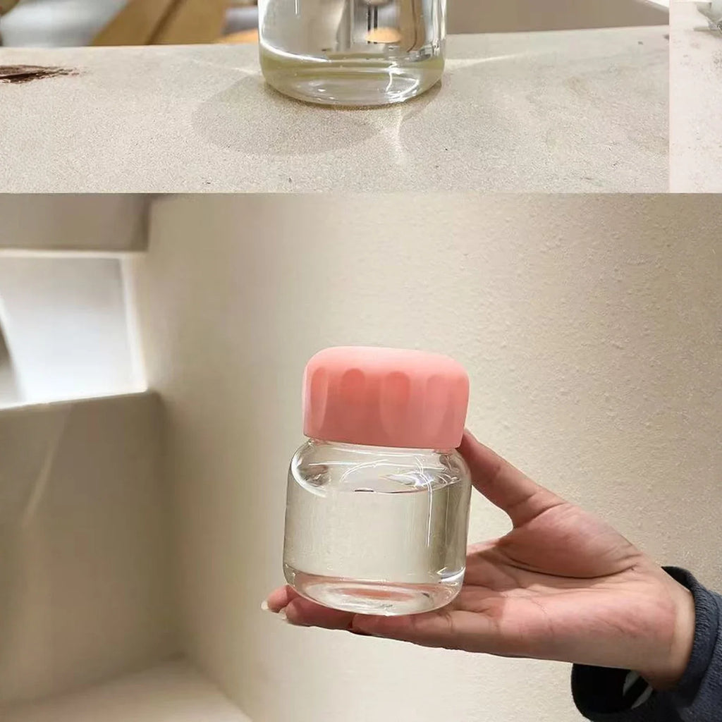 Cute Leak-Proof Plastic Mini Cup – Coffee, Milk & Water Mug Plastic Mini Cup Qme Pink
