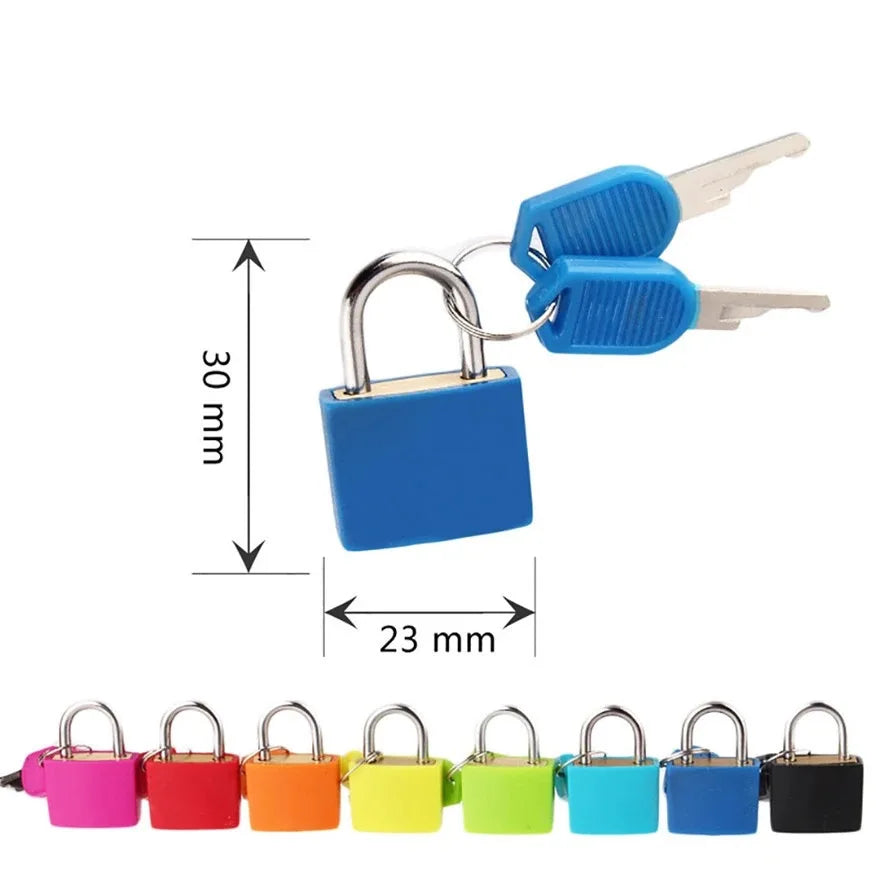 Mini Metal Key Padlock Set – Luggage, Gym & School Lock Mini Key Padlock Set Qme