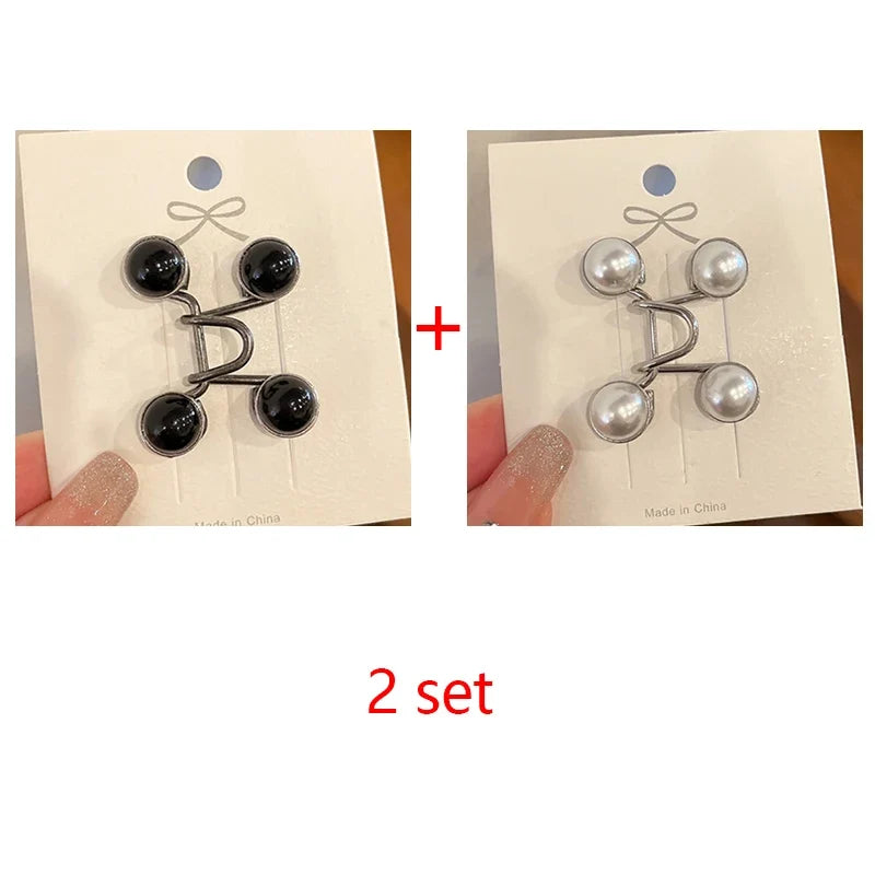 Women's Adjustable Metal Waist Clip Pin for Skirts & Jeans Waist Clip Pin Qme 2SET-A