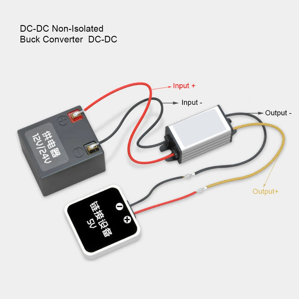 DC-DC Step Down Converter 24V to 12V 5A 60W High Efficiency DC-DC Converter Qst
