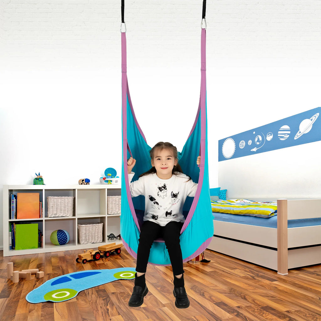 Pod Swing Chair Hammock Seat with Inflatable Pillow & Pockets Pod Swing Chair Qst