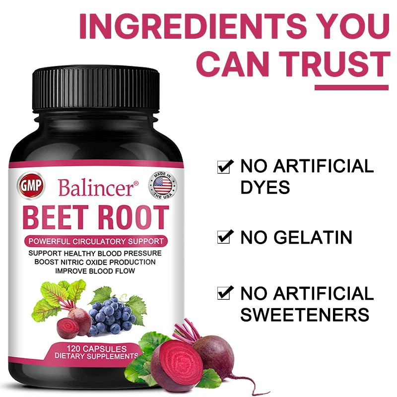 Balincer Beetroot Capsules – Antioxidant & Energy Support Beetroot Supplement Qst
