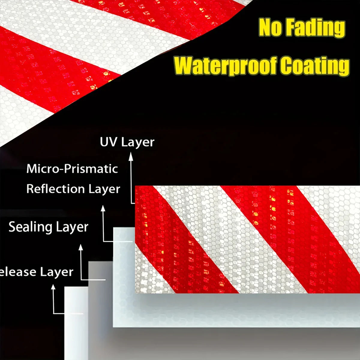 Reflective Twill Lattice Tape | Waterproof Self-Adhesive Safety Tape Reflective Safety Tape Qme