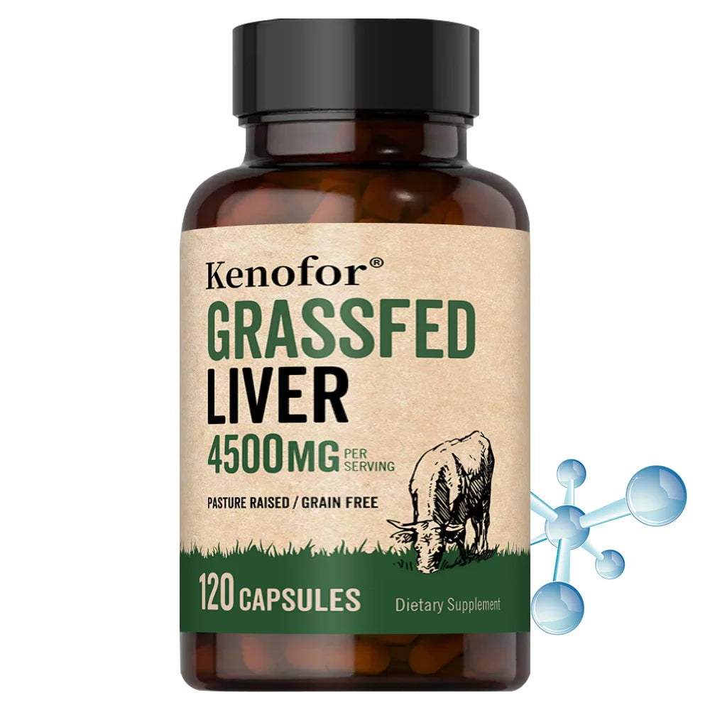 Grass-Fed Beef Liver Capsules – Natural Vitamins & Minerals 120ct Liver Supplement Capsules Qst 120 count 1 bottle