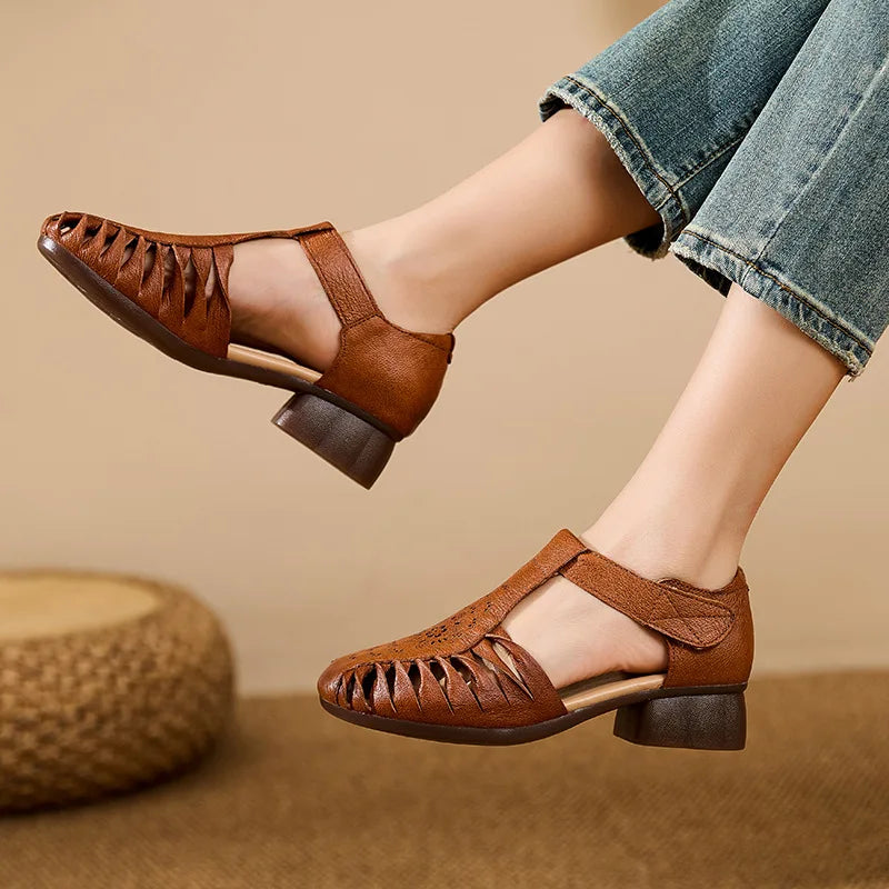 Women's Vintage Roman Gladiator Sandals – Closed Toe Flat Gladiator Sandals Qst