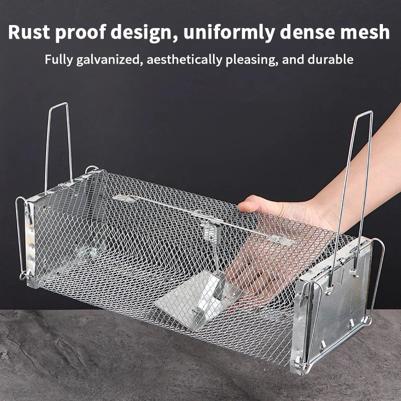 Automatic Indoor Rodent Trap – Humane Live Catch Metal Cage Live Catch Rodent Trap Qme