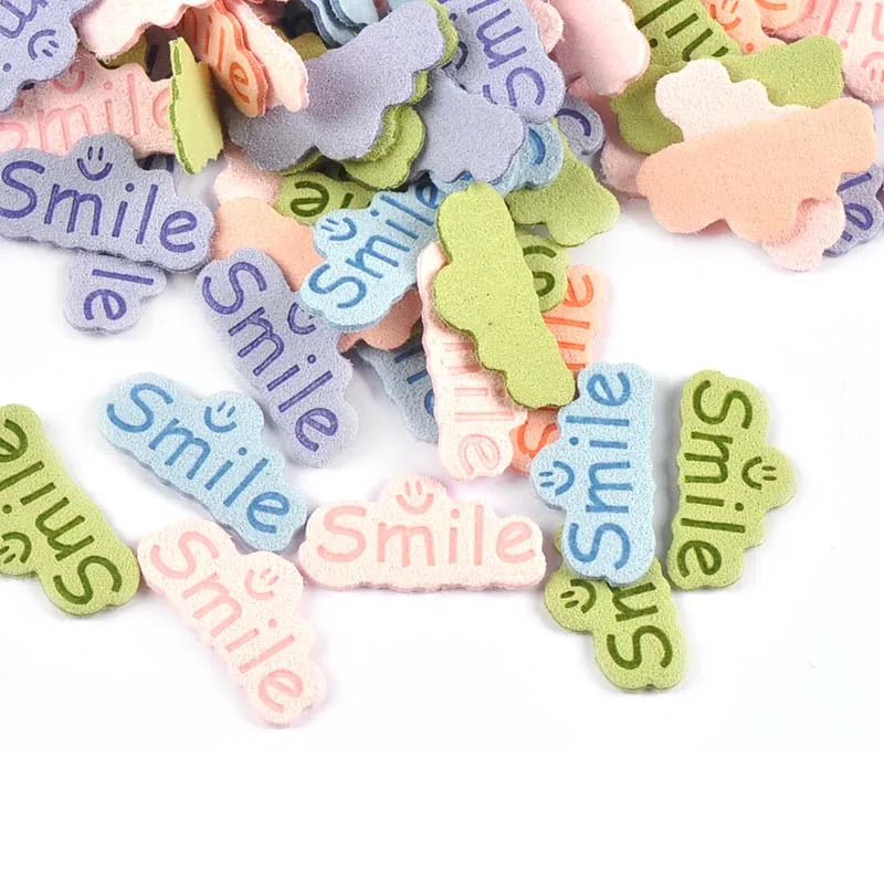 Smile Embossed Leather Sewing Labels for Clothes & DIY Crafts Leather Sewing Labels Qme
