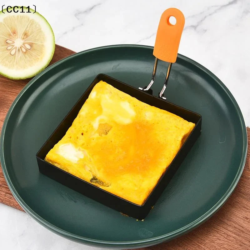 Stainless Steel Non-Stick Egg Frying Ring – Square & Round Mold Egg Frying Ring Mold Qme