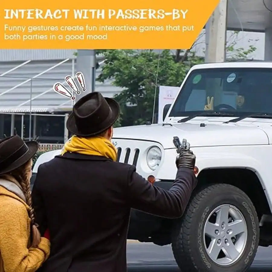 2-Finger Auto Wave Hand for SUV & Off-Road Vehicles Novelty Car Accessory Qme