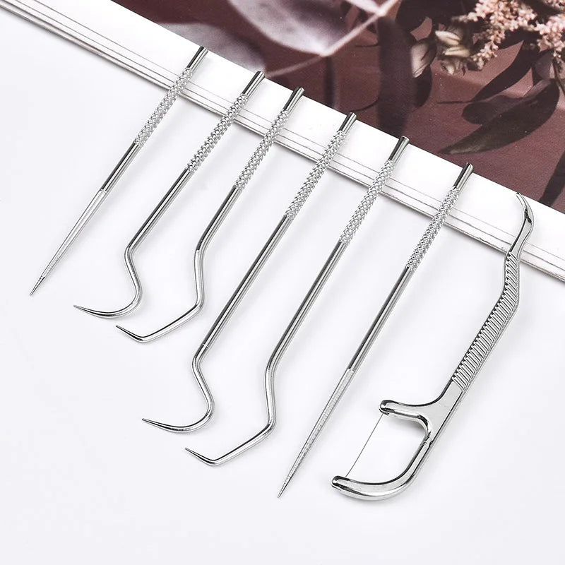 Reusable Stainless Steel Toothpick Set – Portable Oral Care Tool Reusable Toothpick Set Qme