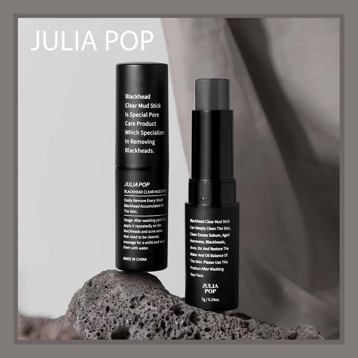 Bamboo Charcoal Blackhead Mud Stick – Deep Pore Cleansing Mask Face Mud Mask Qst