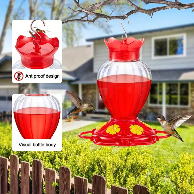 Hummingbird Hanging Water Dispenser with Ant-Proof Pool Bird Water Dispenser Qme