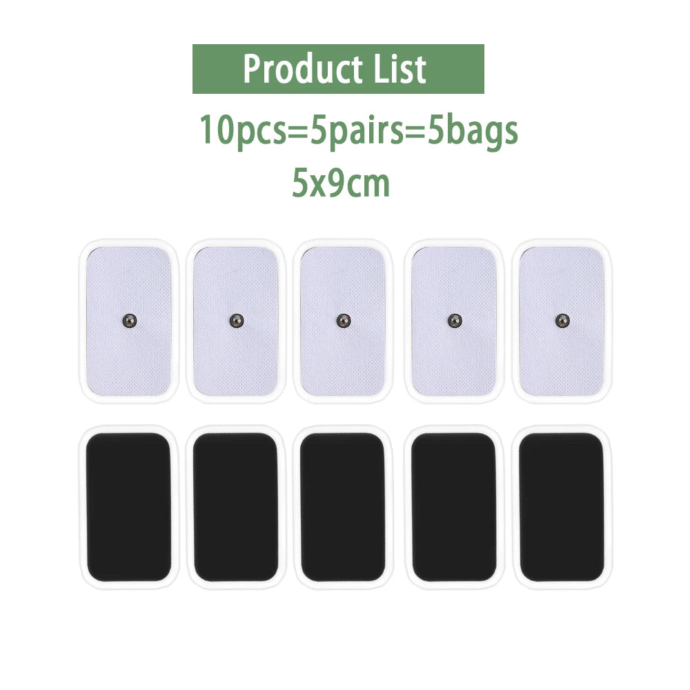 TENS EMS Electrode Pads 5x9cm Non-Woven Reusable 10/20 Pcs Electrode Pads Qst 10Pcs