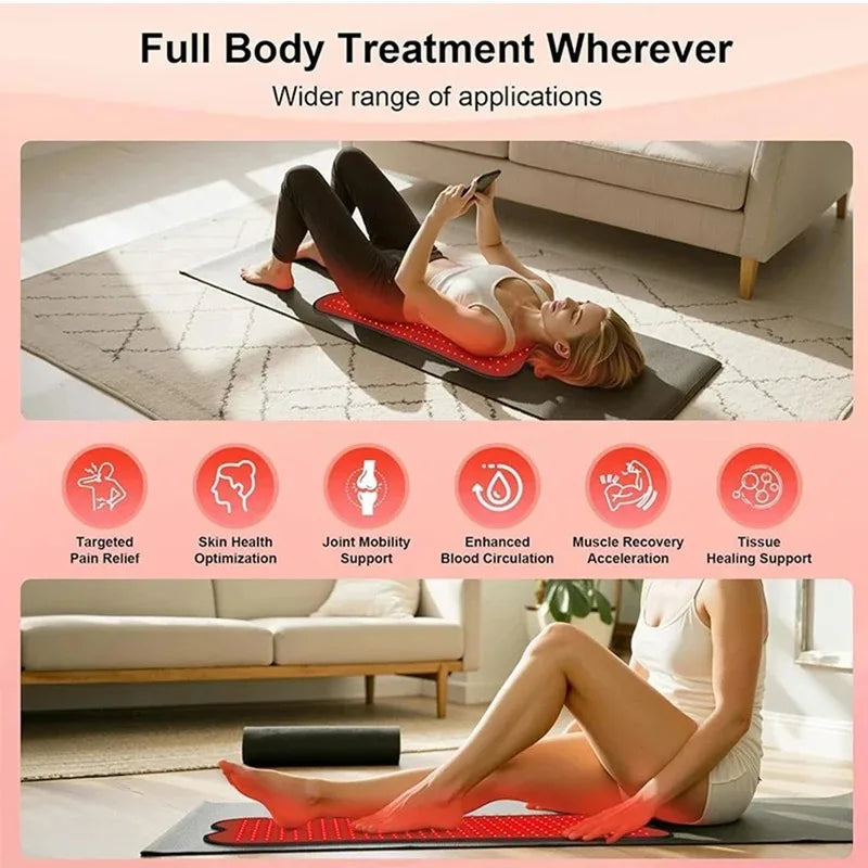 210 LED Red & Infrared Light Therapy Pad 660nm 850nm Body Wrap Light Therapy Pad Qst