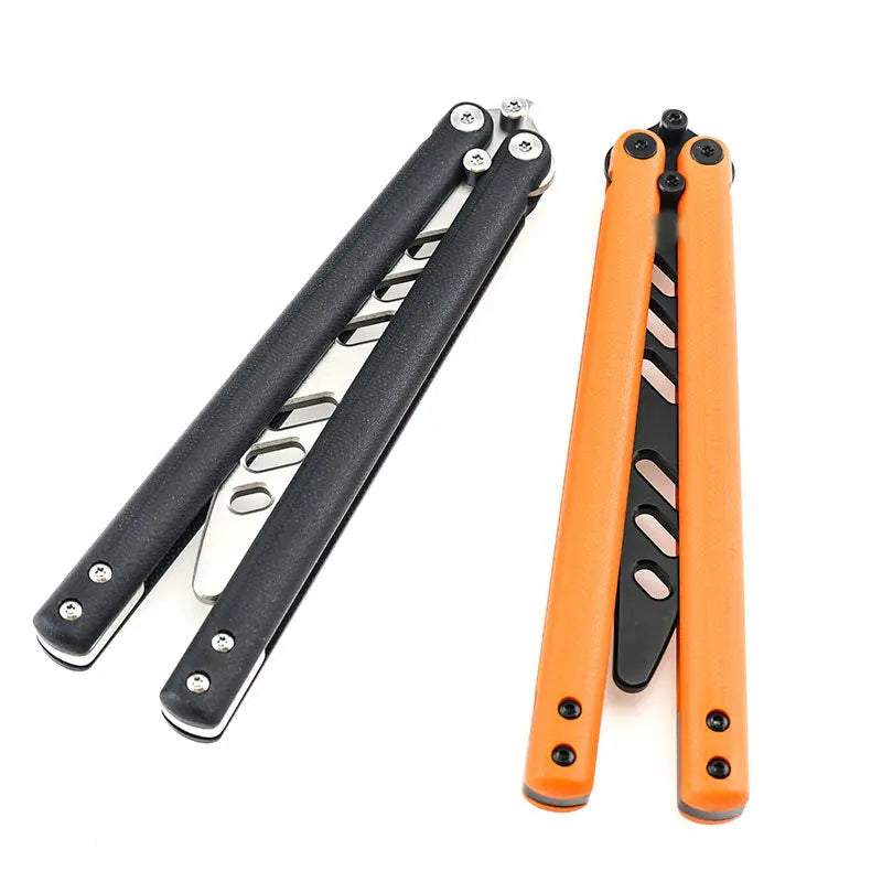 TRSKT Balisong Butterfly Trainer – G10 Handle & Ball Bearing Balisong Trainer Qst