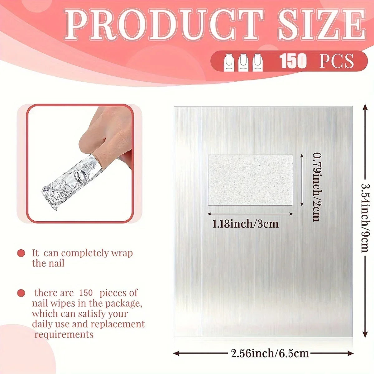 Nail Studio Aluminum Foil Sheets & Gel Polish Remover Pads Set Nail Gel Remover Kit Qme