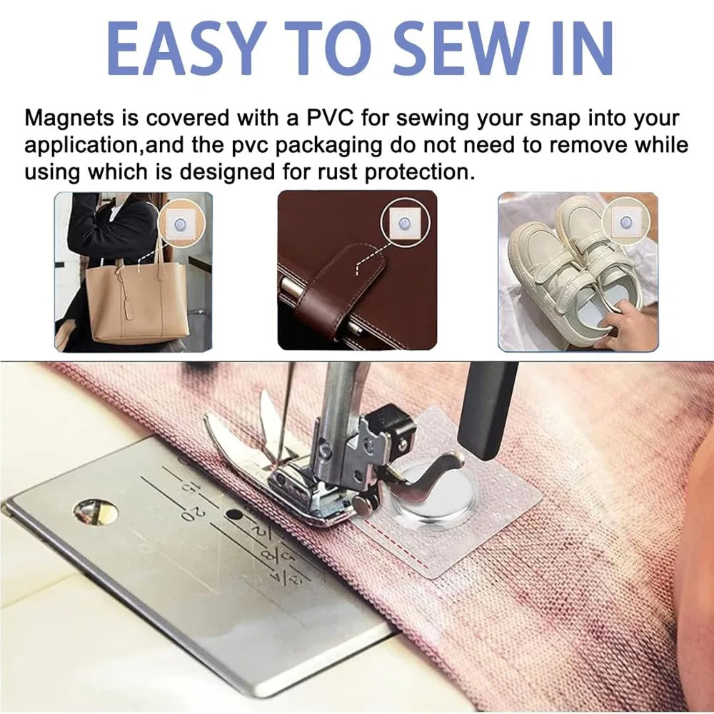 Invisible Magnetic Snap Buttons Hidden Fasteners for Sewing Magnetic Snap Fastener Qme