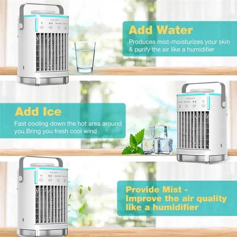 MiLESEEY B15C Mini Portable Evaporative Air Cooler Fan Portable Air Cooler Qst