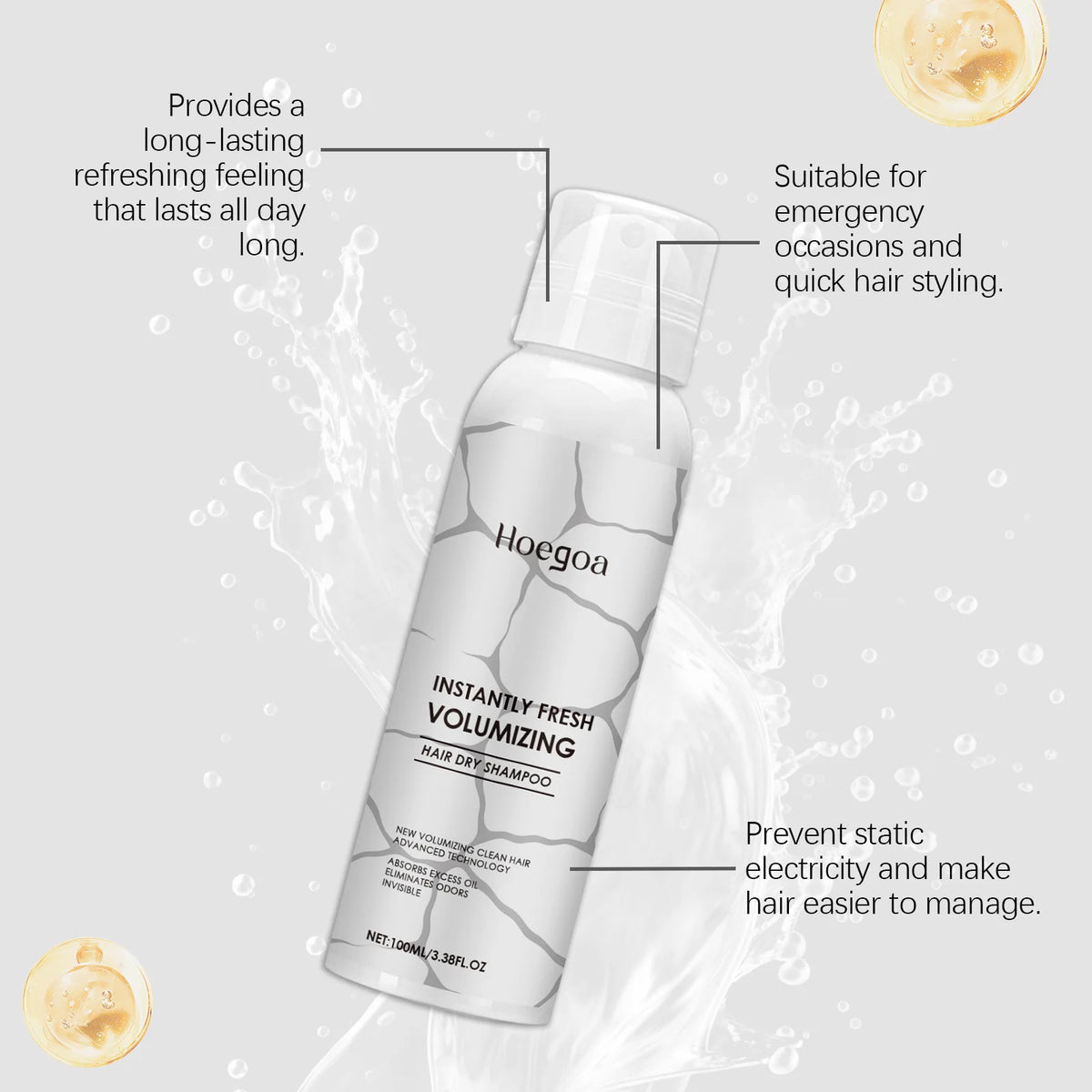 HOEGOA Dry Shampoo Spray – Oil Control & Volumizing 100ml Dry Shampoo Spray Qst