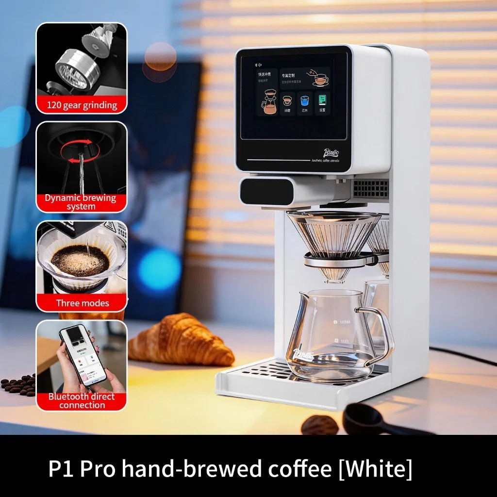 BINCOO P1 Pro All-in-One Automatic Pour-Over Coffee Machine Automatic Coffee Machine Qst White