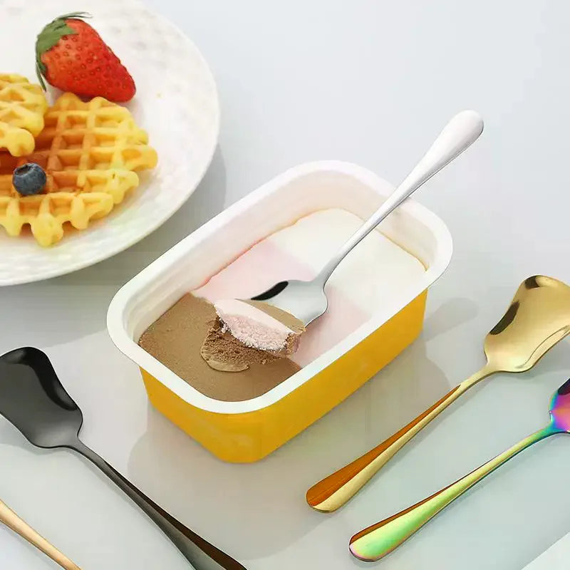 Stainless Steel Gourd Dessert Spoon | Luxury Stirring Spoon Dessert Spoon Qme