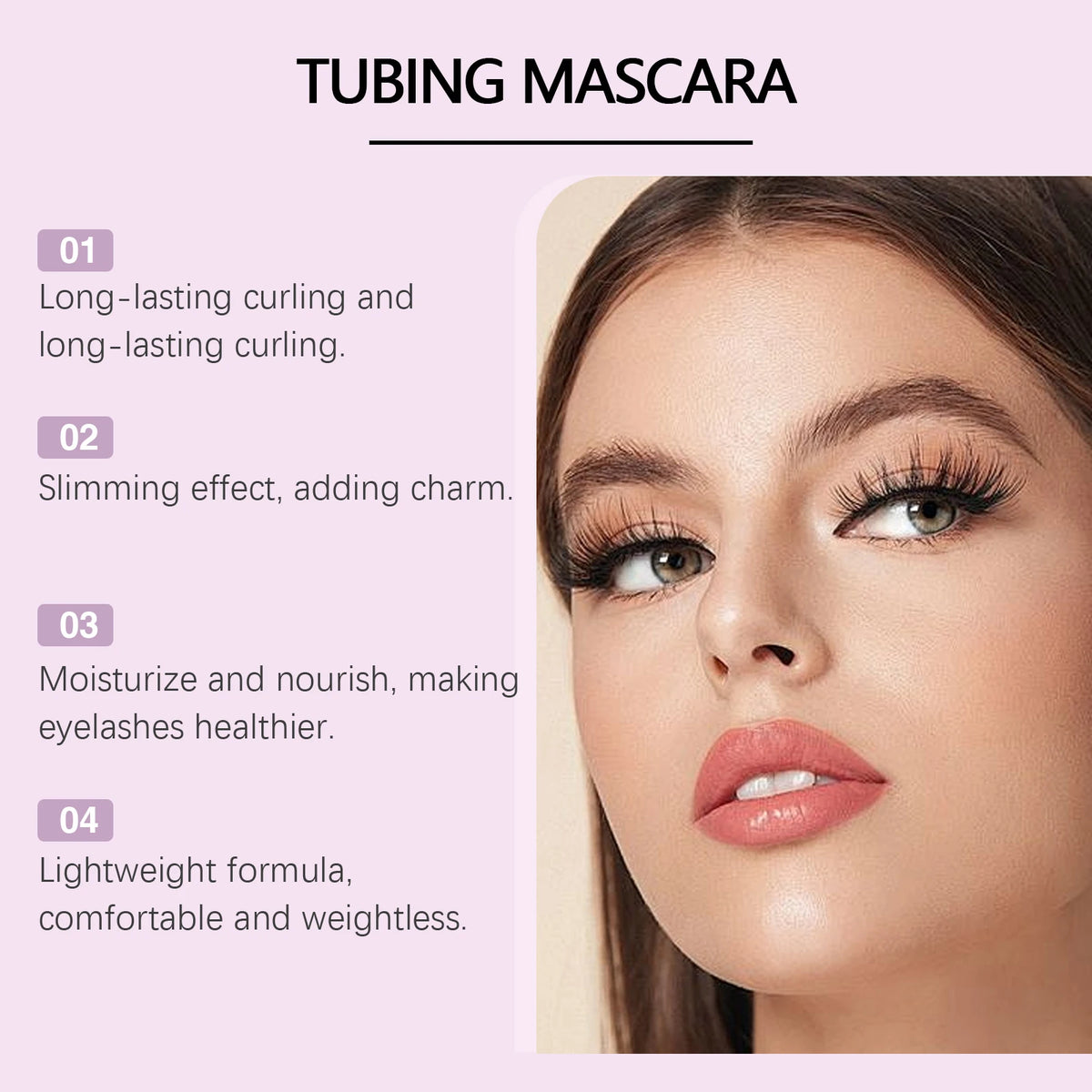 Eelhoe Black Mascara – Smudge-Proof Volumizing Eye Makeup Volumizing Mascara Qst