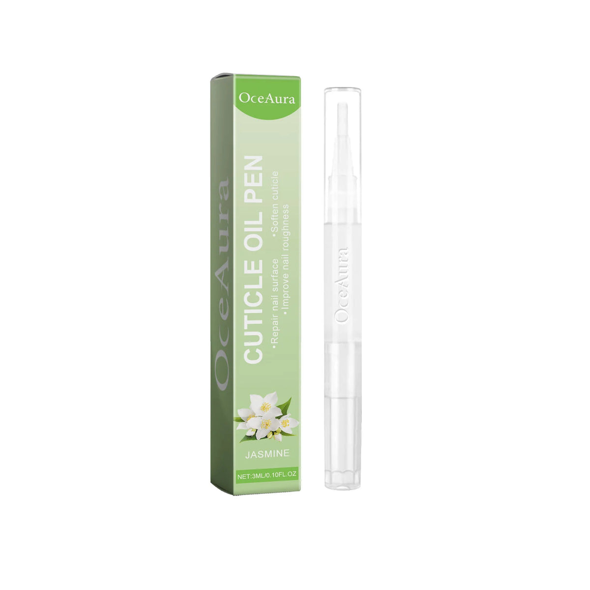 OceAura Nail Cuticle Oil Pen 3ml – Fruit Extract Nail Care Nail Cuticle Oil Pen Qst Jasmine